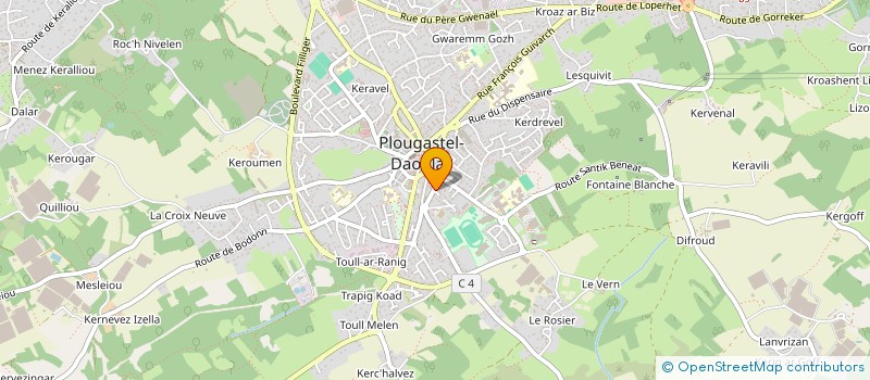 localisation de l'entreprise CABINET D'INFIRMIERES RACHEL MOAL - ANNE-CLAIRE ROSSI  PLOUGASTEL-DAOULAS