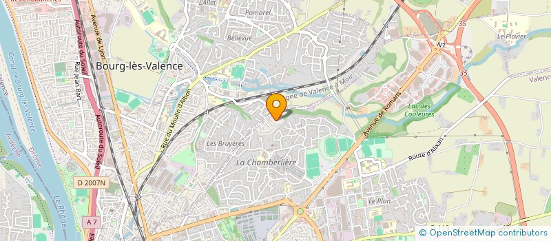 localisation de l'entreprise CABINET D'INFIRMIERS DE LA CHAMBERLIERE à VALENCE