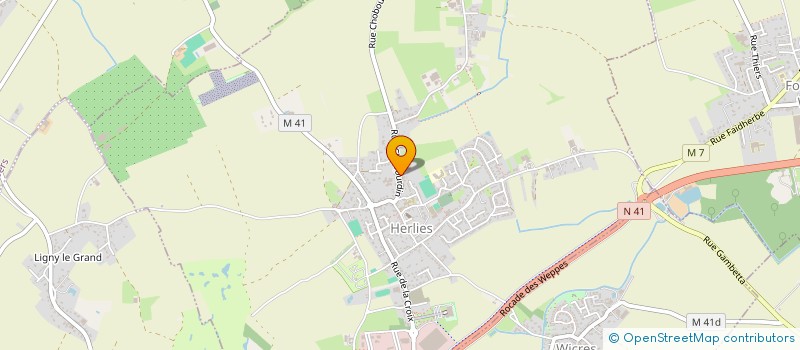 localisation de l'entreprise CABINET D'OPHTALMOLOGIE D'HERLIES  HERLIES