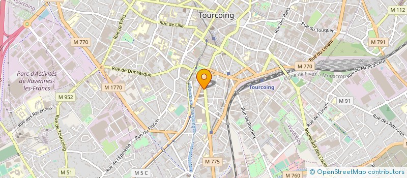 localisation de l'entreprise CABINET D'OPHTALMOLOGIE DE LA VICTOIRE  TOURCOING