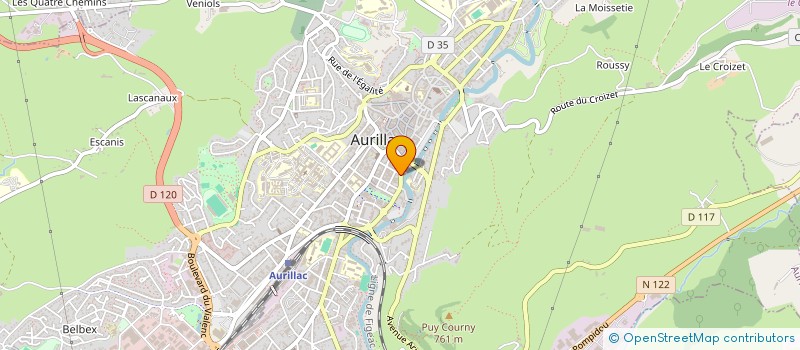 localisation de l'entreprise CABINET D'OPHTALMOLOGIE DES DOCTEURS AUTHIER-ROZIER BEATRICE ET OLIVI-ROUSSI MIRELLA à AURILLAC