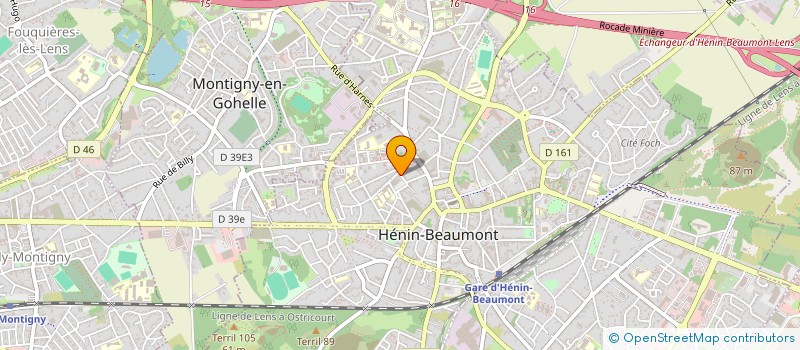 localisation de l'entreprise CABINET D ORTHODONTIE DES DOCTEURS CAUCHY-DELODDERE ET MASSE  HENIN-BEAUMONT