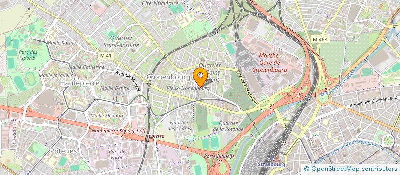 localisation de l'entreprise CABINET D'ORTHODONTIE DU DOCTEUR DANIEL KANTER à STRASBOURG