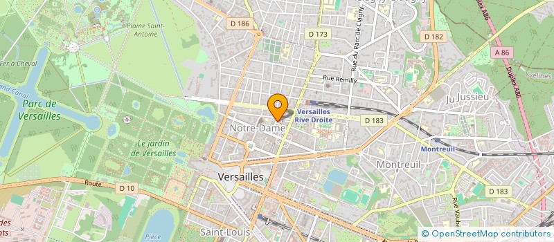 localisation de l'entreprise CABINET D'ORTHODONTIE DU DOCTEUR LEMANISSIER à VERSAILLES