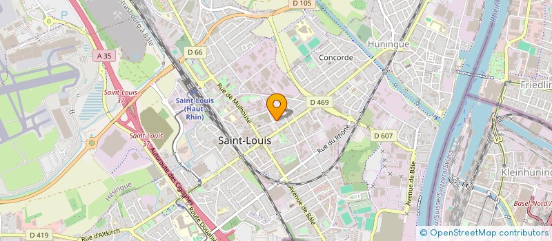localisation de l'entreprise CABINET D'ORTHODONTIE DU DOCTEUR STEPHANE RENGER à SAINT-LOUIS