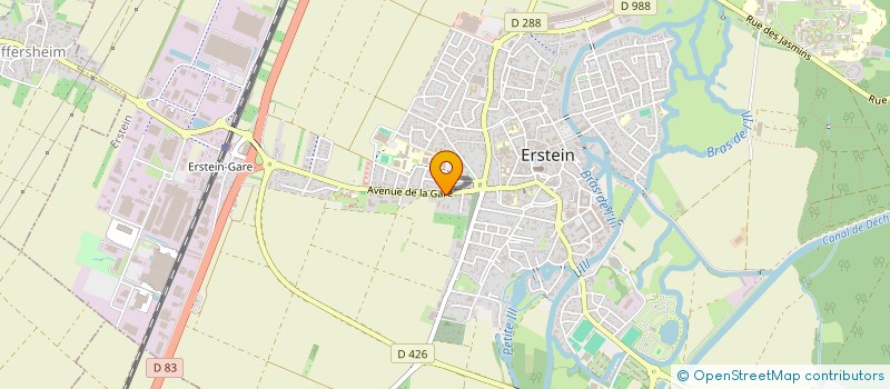 localisation de l'entreprise CABINET D'ORTHODONTIE DU DR THIBAUD HILDWEIN  ERSTEIN