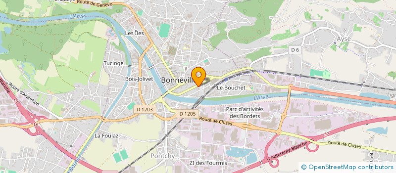 localisation de l'entreprise CABINET D'ORTHODONTIE DU FAUCIGNY  BONNEVILLE