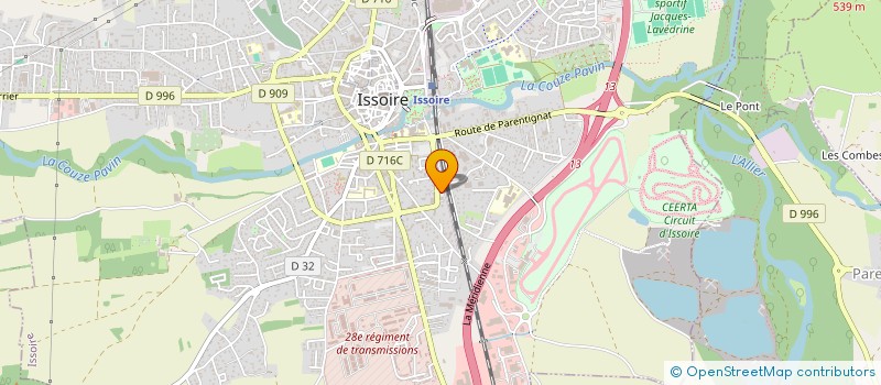 localisation de l'entreprise CABINET D'ORTHODONTIE ISSOURIRE à ISSOIRE