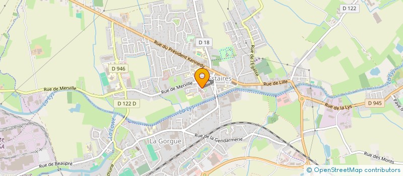 localisation de l'entreprise CABINET D'ORTHODONTIE PETITPREZ VANDEWEGHE  ESTAIRES