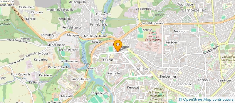 localisation de l'entreprise CABINET D'ORTHOPHONIE DE LAMBEZELLEC  BREST