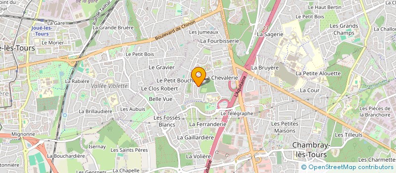 localisation de l'entreprise CABINET D'ORTHOPHONIE DES PERRIERS  CHAMBRAY-LES-TOURS