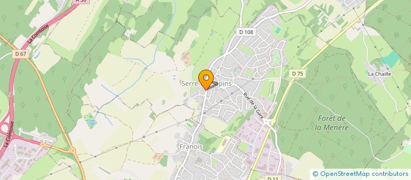 localisation de l'entreprise CABINET D'OSTEOPATHIE JEAN-PHILIPPE SIRON  SERRE-LES-SAPINS