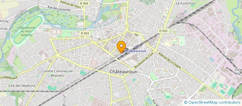 localisation de l'entreprise CABINET DE CARDIOLOGIE DES DOCTEURS MOREAU ET ROSSANT à CHATEAUROUX