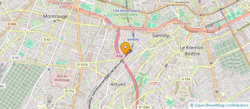 localisation de l'entreprise CABINET DE CONSEIL ET D'ASSISTANCE AUX PARTICULIERS ET AUX ENTREPRISES à ARCUEIL