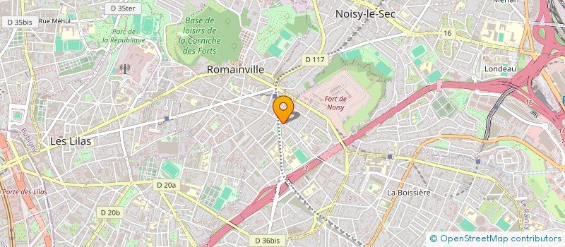 localisation de l'entreprise CABINET DE GESTALT THERAPIE - ART DE VIVRE  ROMAINVILLE