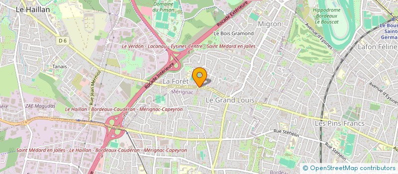 localisation de l'entreprise CABINET DE GYNECOLOGIE BEYNEY ET LANDAIS à EYSINES