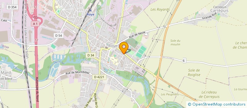 localisation de l'entreprise CABINET DE KINE MOURET-PETIGNY  ROYE