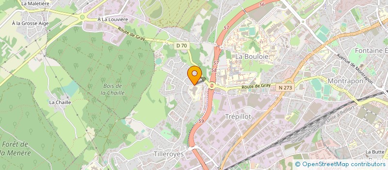 localisation de l'entreprise CABINET DE KINESI-BALNEOTHERAPIE  BESANCON