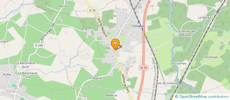 localisation de l'entreprise CABINET DE KINESITHERAPEUTE CAVIGNAC à CAVIGNAC