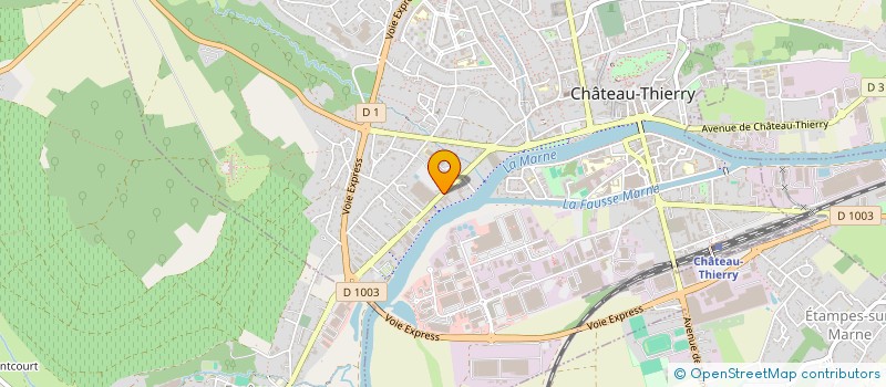 localisation de l'entreprise CABINET DE KINESITHERAPIE DE L'AVENUE D'ESSOMES à CHATEAU-THIERRY