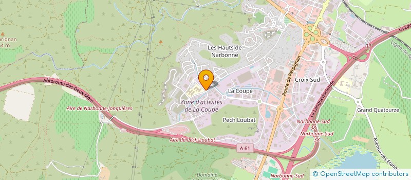 localisation de l'entreprise CABINET DE KINESITHERAPIE DE LA COUPE à NARBONNE