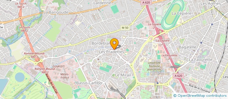 localisation de l'entreprise CABINET DE KINESITHERAPIE DES PRADETTES à TOULOUSE