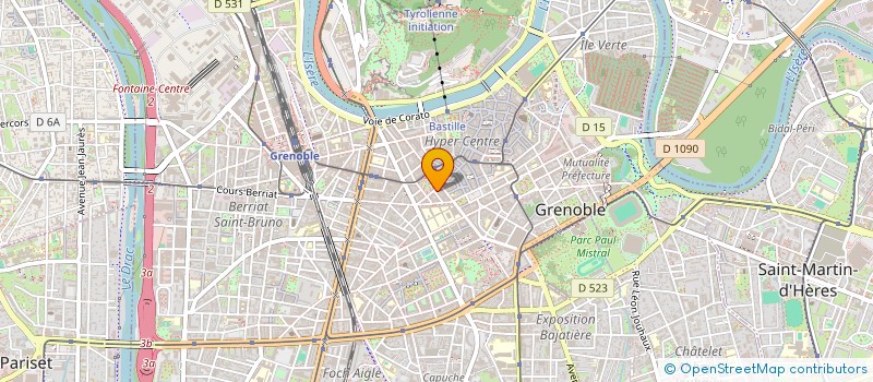 localisation de l'entreprise CABINET DE KINESITHERAPIE DU CENTRE à GRENOBLE