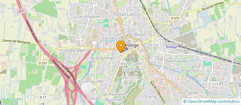 localisation de l'entreprise CABINET DE KINESITHERAPIE ORANGEOIS  ORANGE