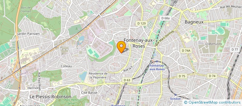 localisation de l'entreprise CABINET DE KINESITHERAPIE ZERBIB LENOIR à FONTENAY-AUX-ROSES