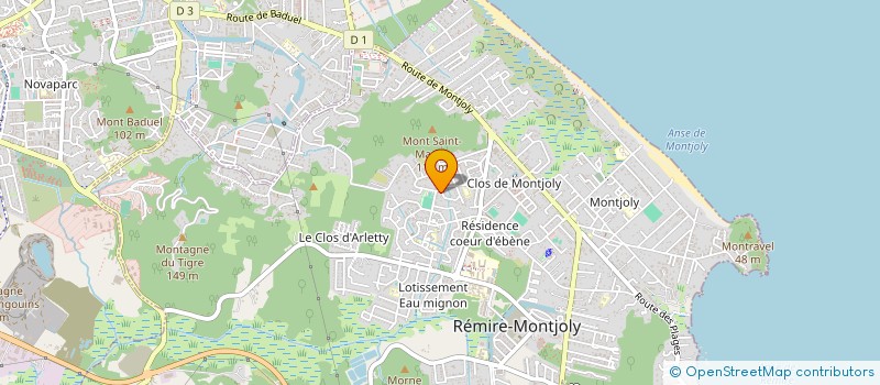 localisation de l'entreprise CABINET DE KINESTHERAPIE à REMIRE-MONTJOLY