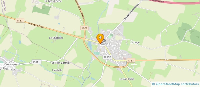 localisation de l'entreprise CABINET DE MAITRISE D'OEUVRE ANJUERE  VAIGES