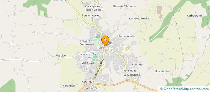localisation de l'entreprise CABINET DE PEDICURIE PODOLOGIE DE LANMEUR  LANMEUR