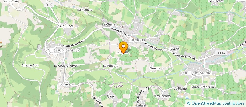 localisation de l'entreprise CABINET DE PSYCHOLOGIE FANNY DUGELAY à PORTE-DES-PIERRES-DOREES