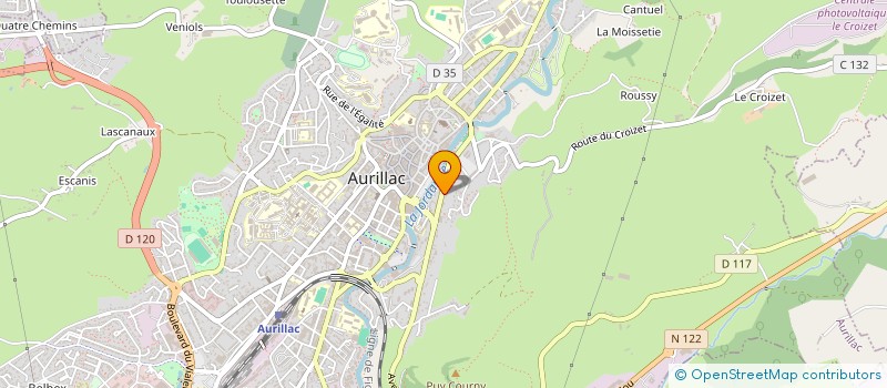 localisation de l'entreprise CABINET DE REEDUCATION DU PONT-ROUGE à AURILLAC