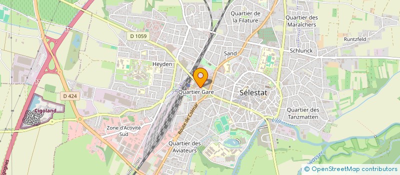 localisation de l'entreprise CABINET DE RHUMATOLOGIE DU CENTRE ALSACE  SELESTAT