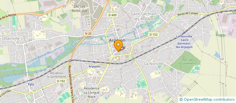localisation de l'entreprise CABINET DE RHUMATOLOGIE DU DOCTEUR ETCHEPARE à ARPAJON