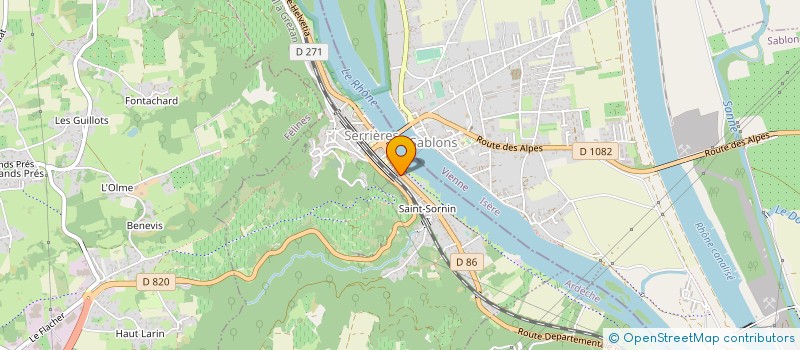 localisation de l'entreprise CABINET DE SAGES-FEMMES DE SERRIERES  SERRIERES