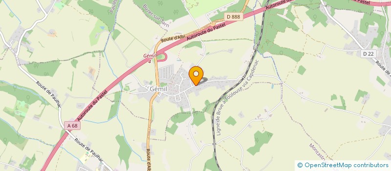 localisation de l'entreprise CABINET DE SANTE MONTASTRUC  GEMIL