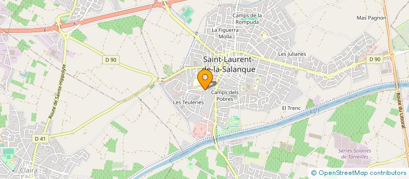 localisation de l'entreprise CABINET DE SOINS DENTAIRES LABEL-DENT à SAINT-LAURENT-DE-LA-SALANQUE