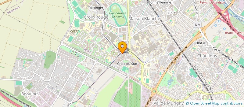 localisation de l'entreprise CABINET DE SOINS INFIRMIERS JOLIOT CURIE  REIMS