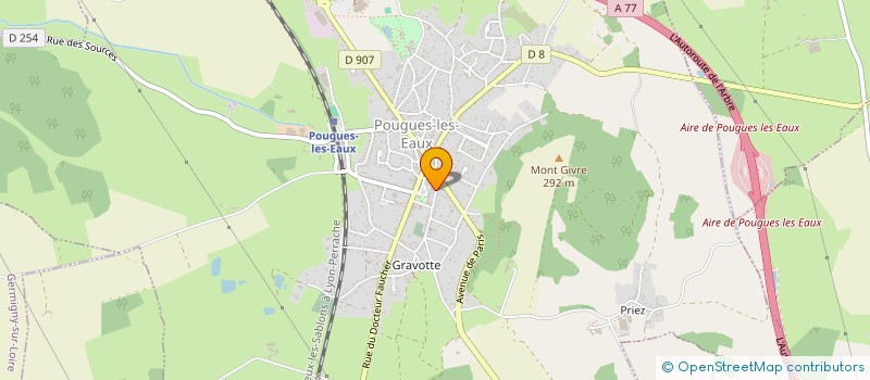 localisation de l'entreprise CABINET DE SOINS INFIRMIERS LES SOURCES à POUGUES-LES-EAUX