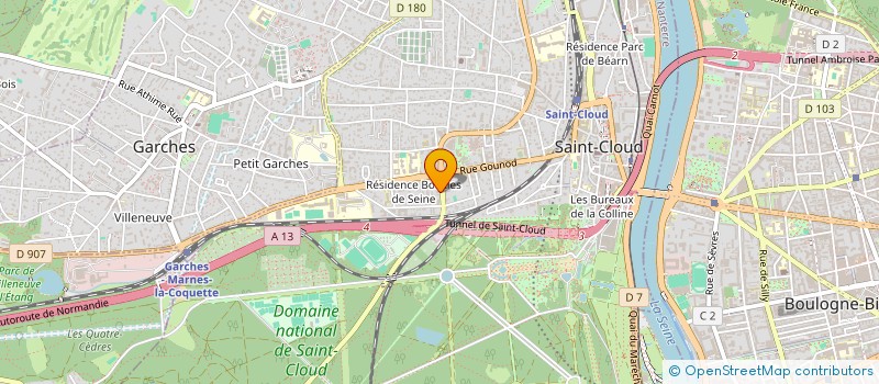 localisation de l'entreprise CABINET DE STEFANI à SAINT-CLOUD
