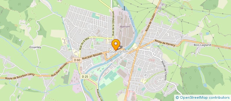 localisation de l'entreprise CABINET DE TRANSACTIONS ET GESTION IMMOBILIERES BRIVET-RAFFIN à GUEUGNON