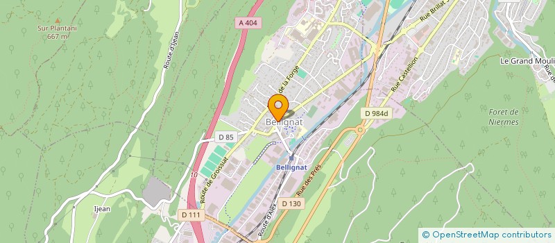 localisation de l'entreprise CABINET DENTAIRE BELLIGNAT à BELLIGNAT