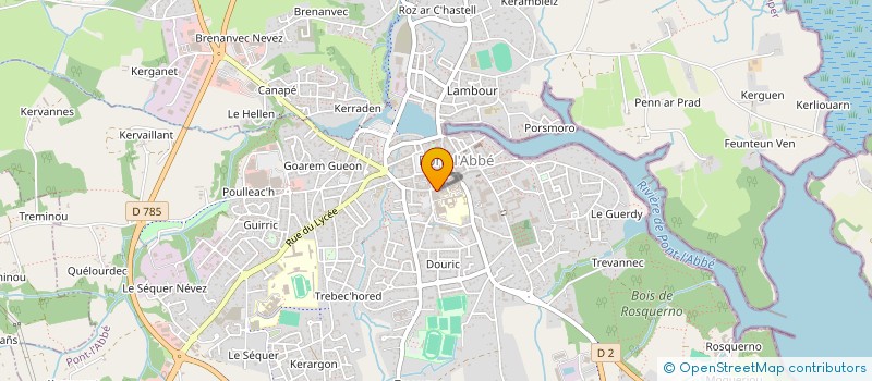 localisation de l'entreprise CABINET DENTAIRE BRINGALL à PONT-L'ABBE