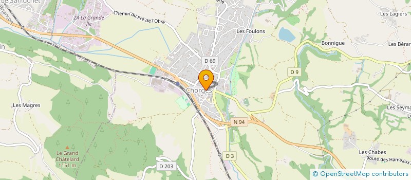 localisation de l'entreprise CABINET DENTAIRE CHAFFARD  CHORGES