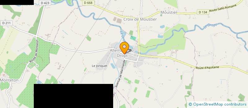 localisation de l'entreprise CABINET DENTAIRE D'ALLEMANS  ALLEMANS-DU-DROPT