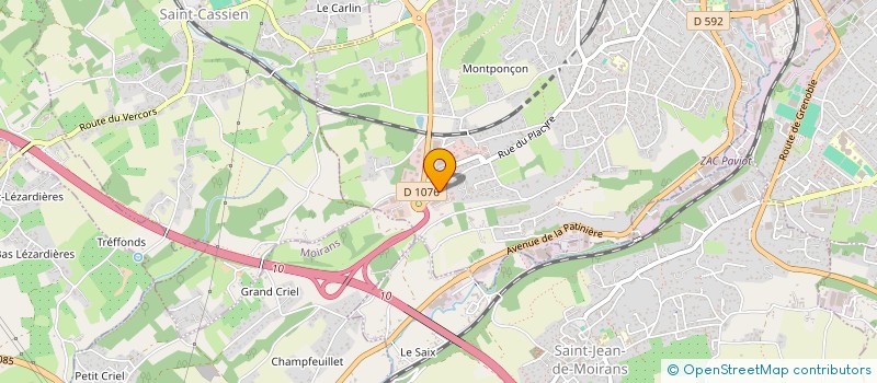 localisation de l'entreprise CABINET DENTAIRE DE CHAMPFEUILLET  VOIRON