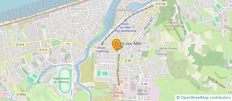 localisation de l'entreprise CABINET DENTAIRE DE LA COTE FLEURIE  DIVES-SUR-MER