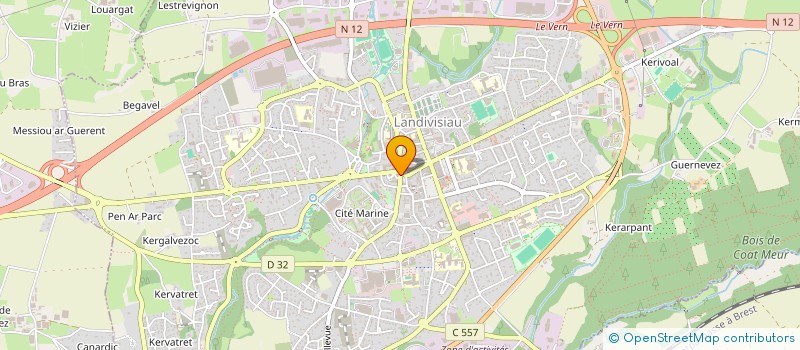 localisation de l'entreprise CABINET DENTAIRE DE LA TOUR D'AUVERGNE  LANDIVISIAU